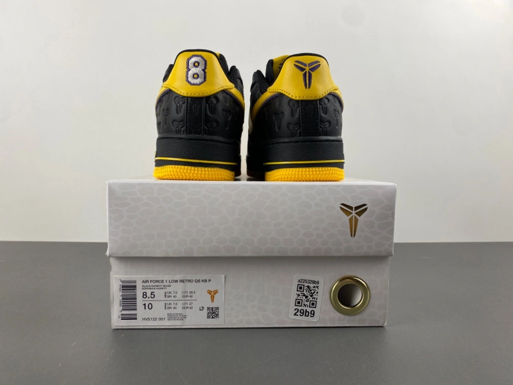 Nike x Kobe Bryant Baskets Air Force 1 'Lakers Away  HV5122001