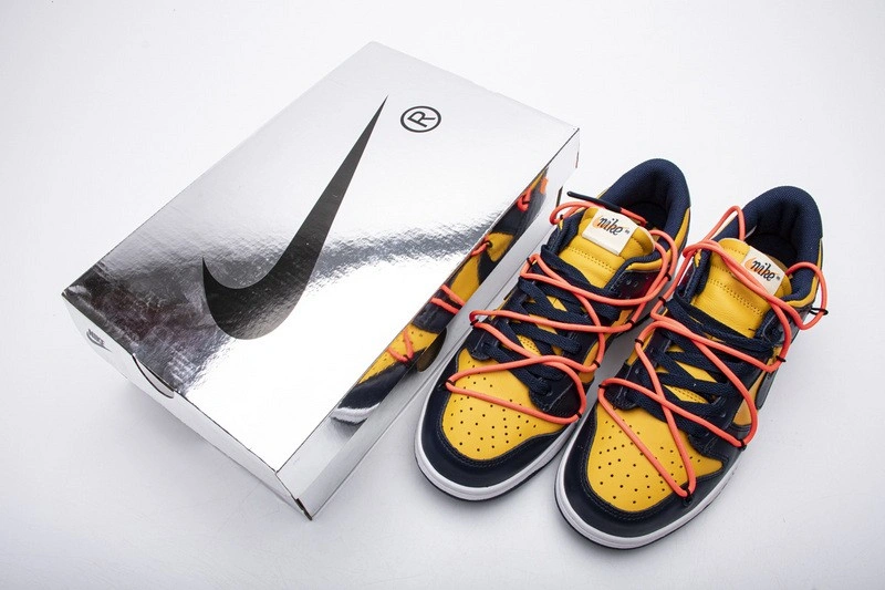OWTx Nike Dunk SB Low White Michigan  CT0856-700