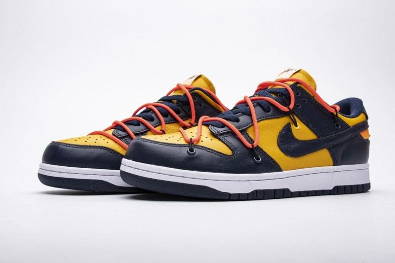 OWTx Nike Dunk SB Low White Michigan  CT0856-700