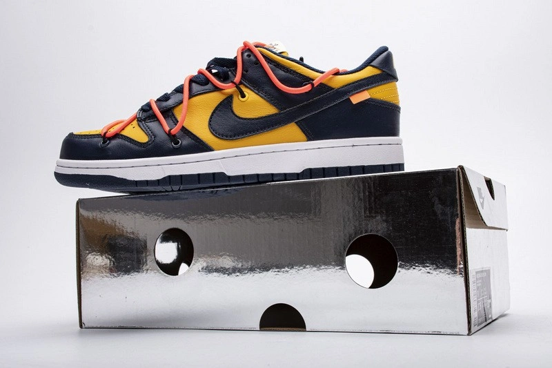 OWTx Nike Dunk SB Low White Michigan  CT0856-700