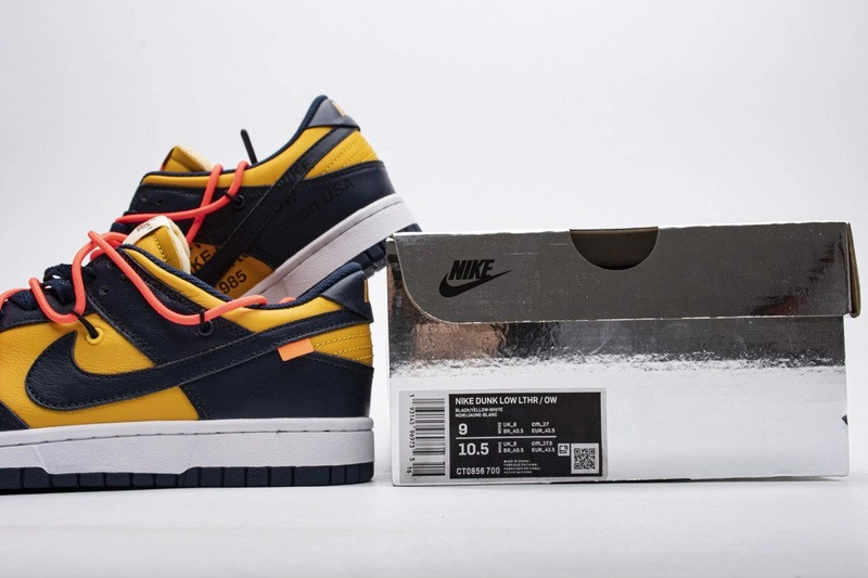 OWTx Nike Dunk SB Low White Michigan  CT0856-700