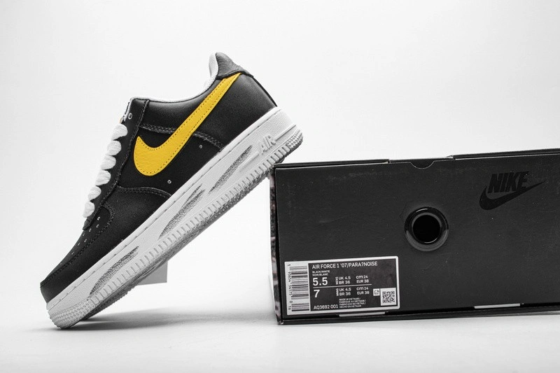 PEACEMINUSONE X Nike Air Force 1 Low Black Yellow AQ3692-001