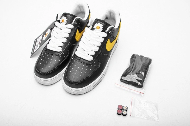 PEACEMINUSONE X Nike Air Force 1 Low Black Yellow AQ3692-001