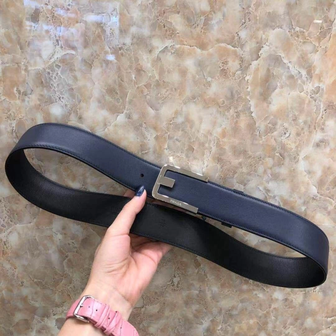 Prada Men's simple business model buckle belt F0216-1