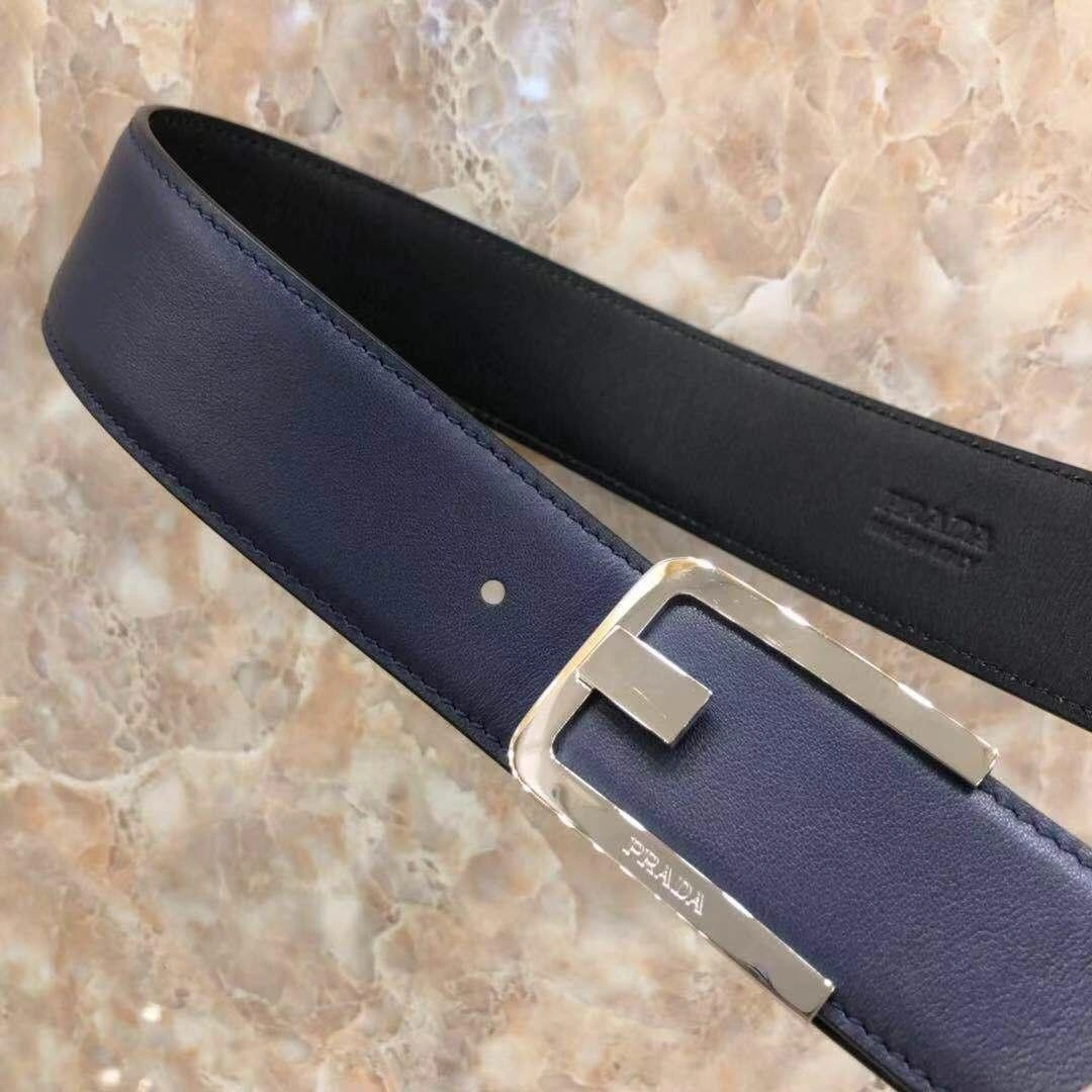 Prada Men's simple business model buckle belt F0216-1