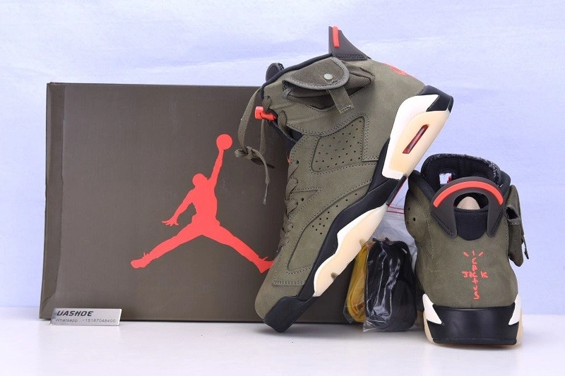 Travis Scott Air Jordan 6 Medium Olive Cactus Jack CN1084-200