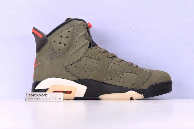 Travis Scott Air Jordan 6 Medium Olive Cactus Jack CN1084-200