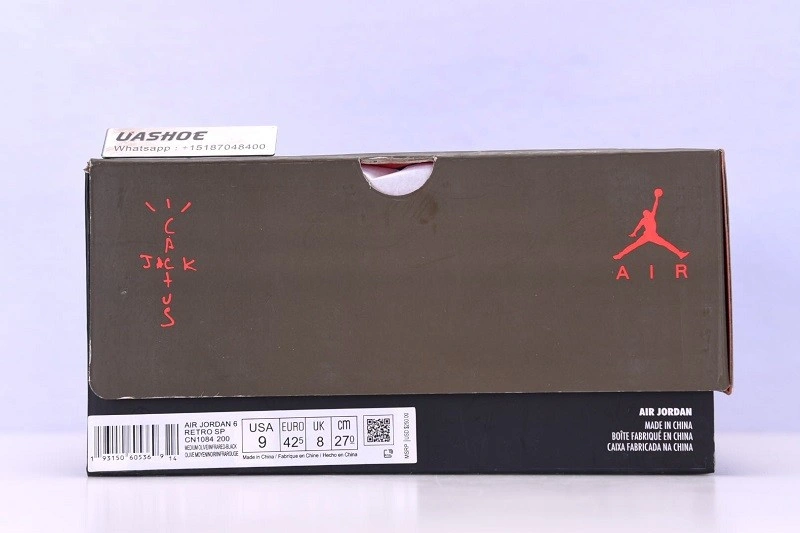 Travis Scott Air Jordan 6 Medium Olive Cactus Jack CN1084-200