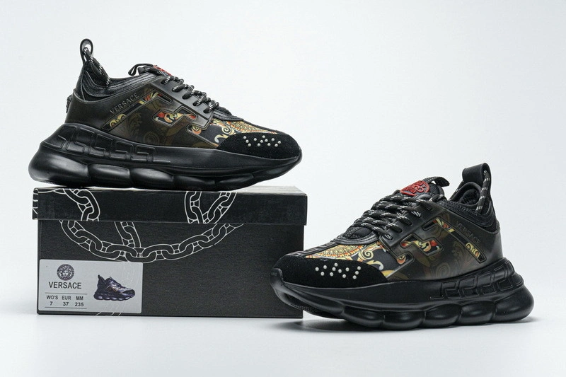 Versace Chain Reaction TRIPLE BLACK Sneakers
