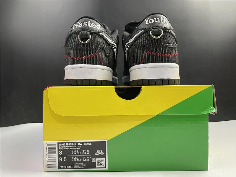 Wasted Youth × Nike Dunk SB Low “Black”  DD8386-001