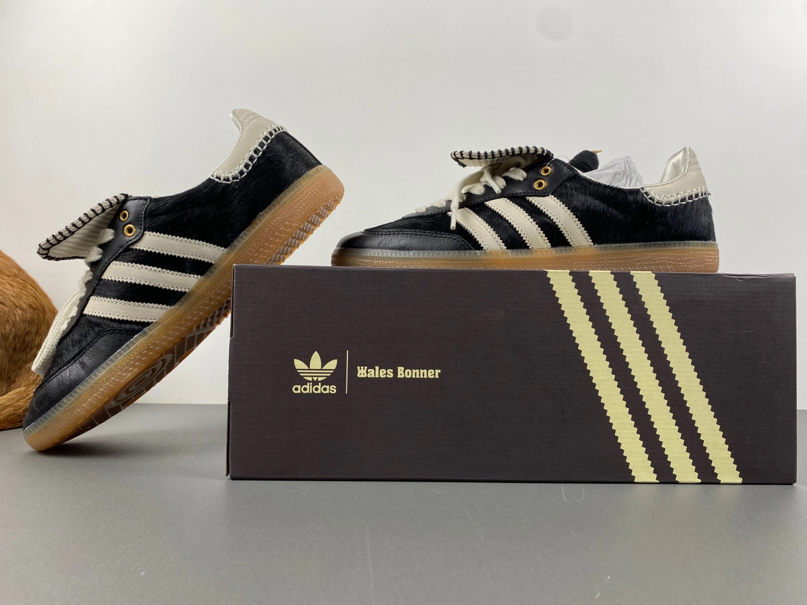 adidas Samba Pony Tonal Wales Bonner Core Black Men's IE0580
