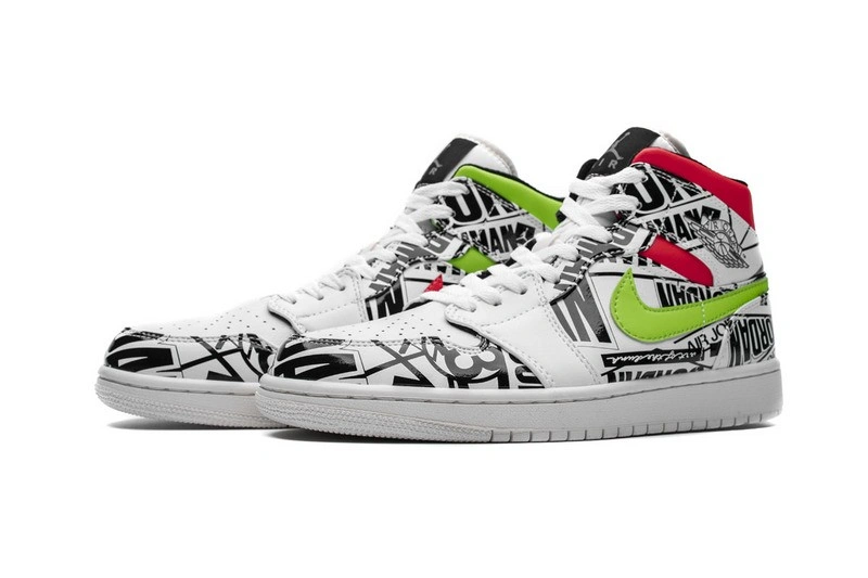 air Jordan 1 Mid All-Over Logos 554724-119