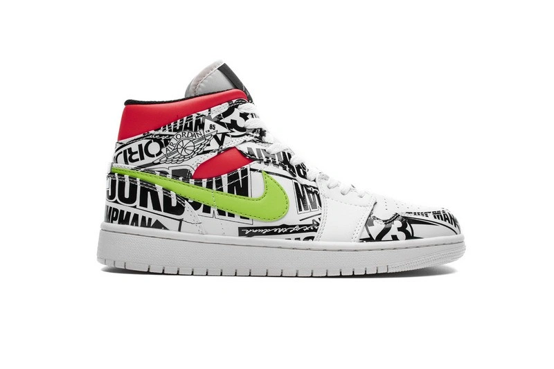 air Jordan 1 Mid All-Over Logos 554724-119