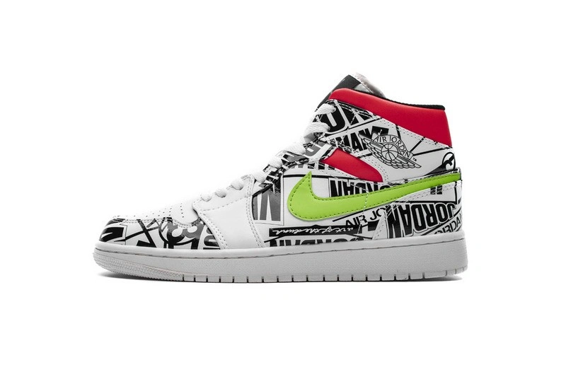 air Jordan 1 Mid All-Over Logos 554724-119