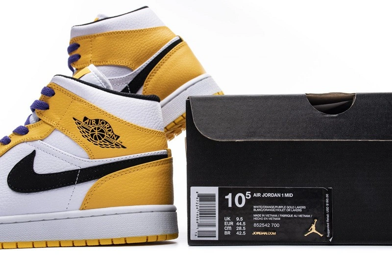 air Jordan 1 Mid SE Lakers  852542-700