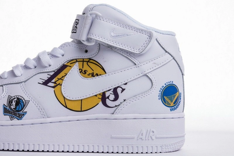 nike Air Force 1 Mid  NBA White  AQ8017-100