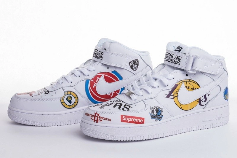 nike Air Force 1 Mid  NBA White  AQ8017-100