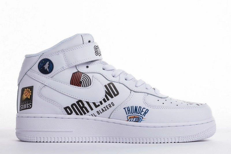 nike Air Force 1 Mid  NBA White  AQ8017-100