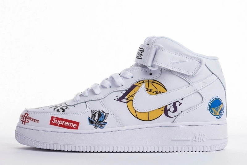nike Air Force 1 Mid  NBA White  AQ8017-100