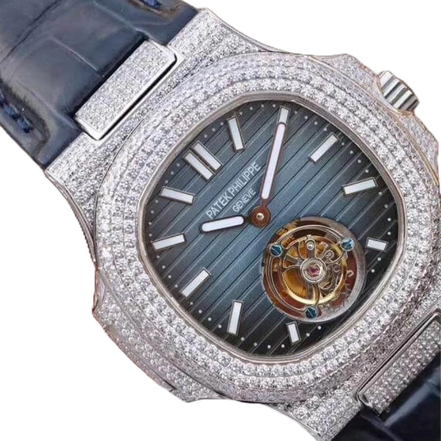 Patek Philippe Nautilus 5711 Tourbillon “Jumbo” Blue Dial Super Accurate Clone