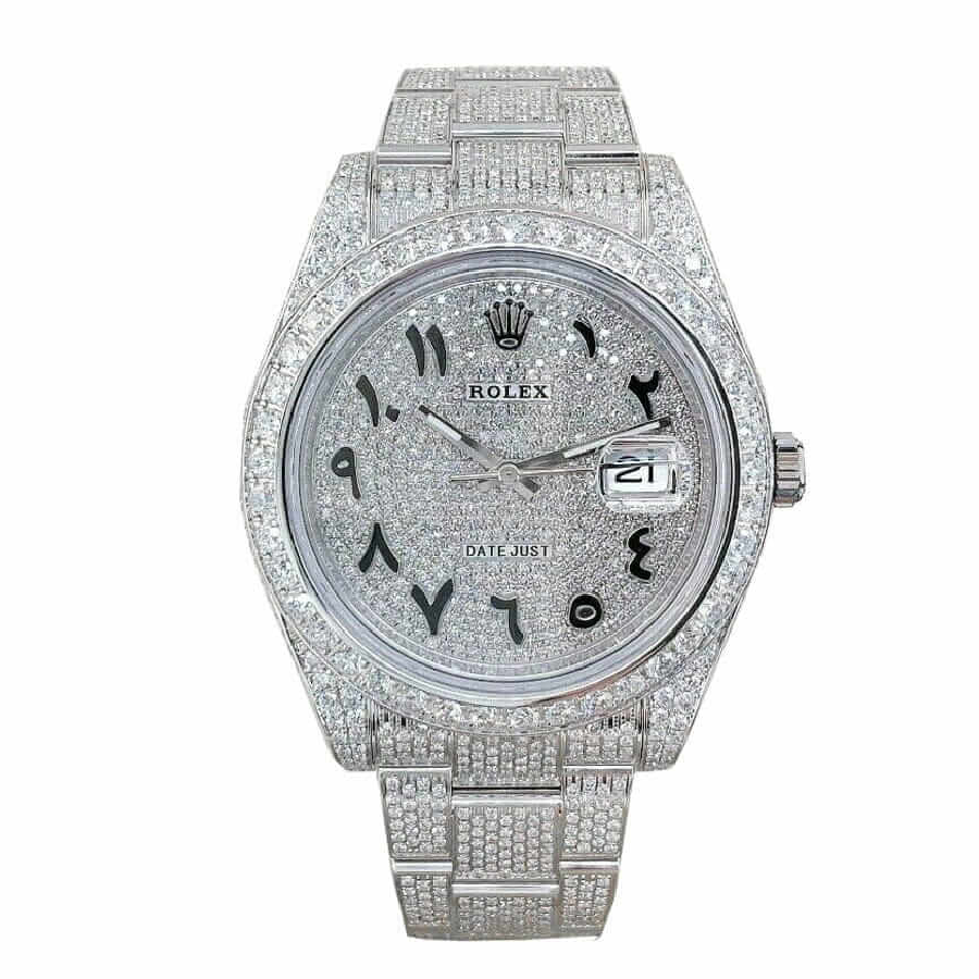 Rolex Datejust 126300 “Iced Out Arabic Dial” Super Clone Quality