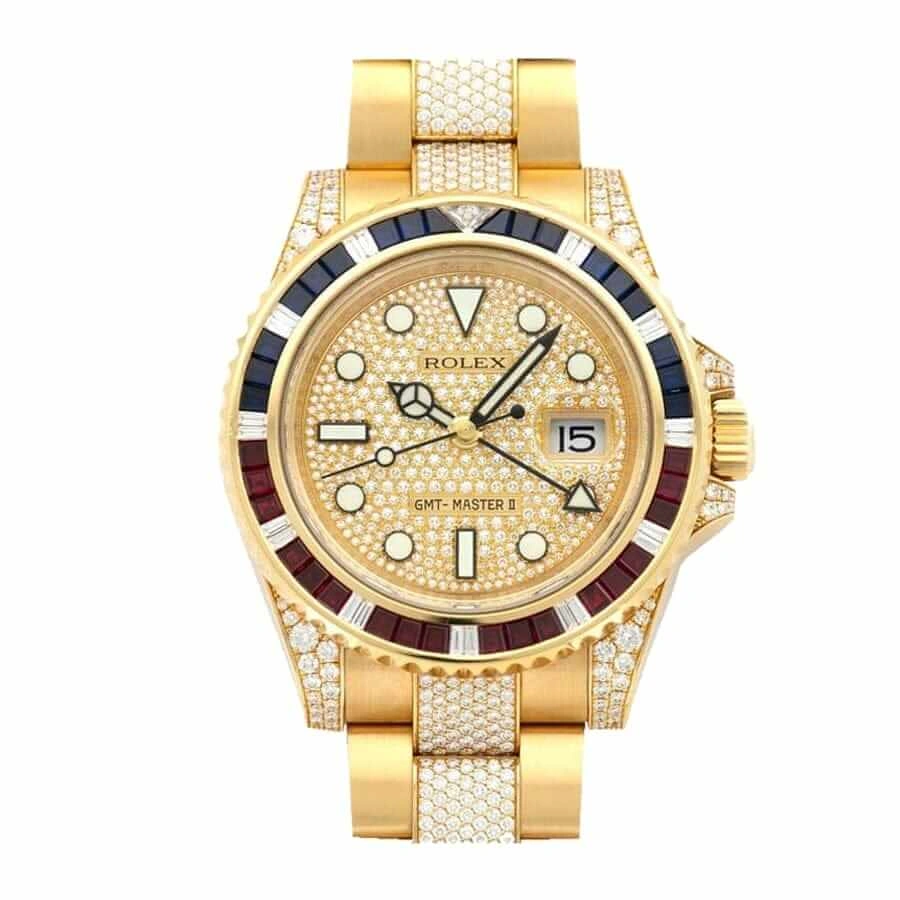 Rolex GMT-Master II 116758 SARU “Iced Out” True Replica 1:1