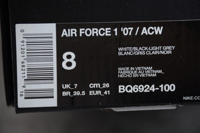 A COLD WALL X AIR FORCE 1 LOW WHITE BQ6924-100