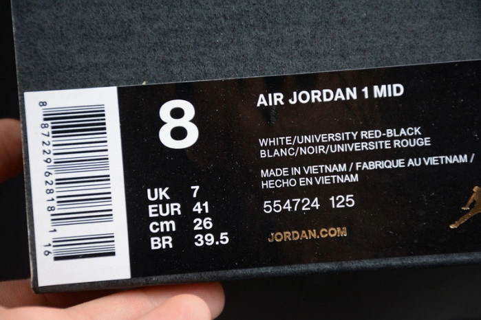 AIR JORDAN 1 MID BRED MULTI-COLOR 554724-125
