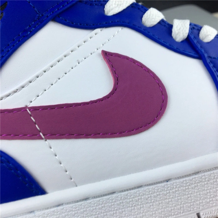 AIR JORDAN 1 MID HYPER ROYAL HYPER VIOLET-WHITE 554724-451