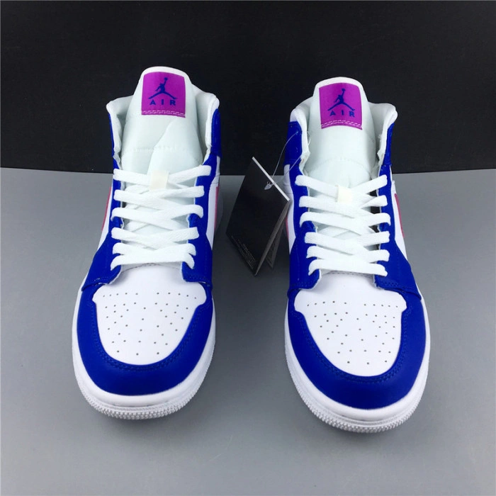 AIR JORDAN 1 MID HYPER ROYAL HYPER VIOLET-WHITE 554724-451