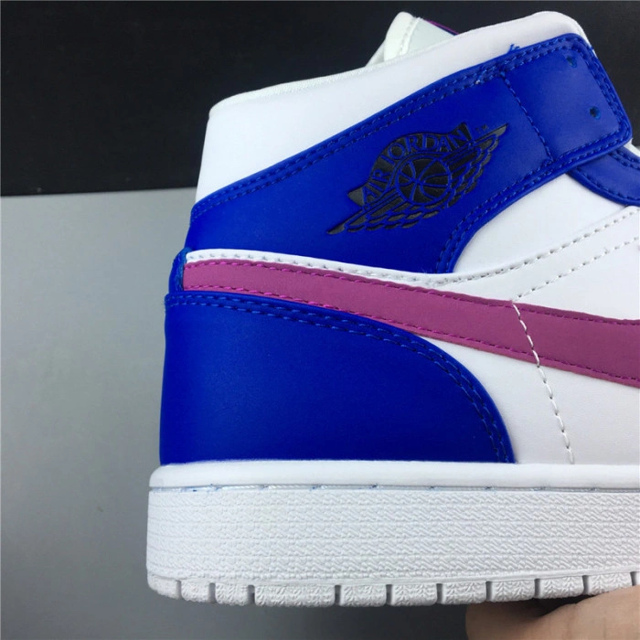 AIR JORDAN 1 MID HYPER ROYAL HYPER VIOLET-WHITE 554724-451