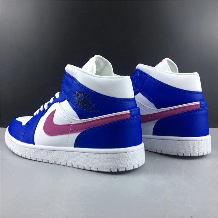 AIR JORDAN 1 MID HYPER ROYAL HYPER VIOLET-WHITE 554724-451