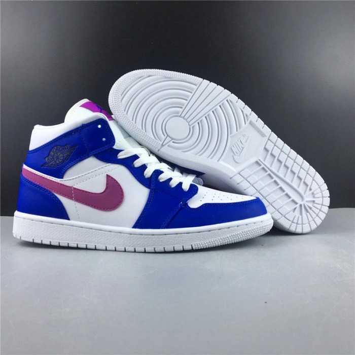 AIR JORDAN 1 MID HYPER ROYAL HYPER VIOLET-WHITE 554724-451
