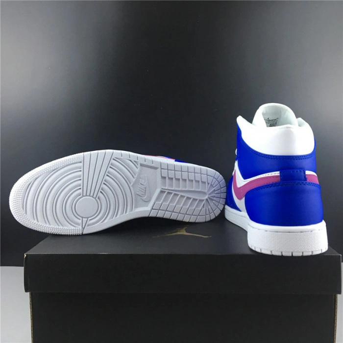 AIR JORDAN 1 MID HYPER ROYAL HYPER VIOLET-WHITE 554724-451