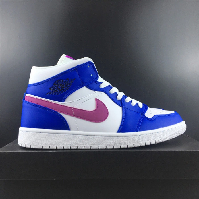 AIR JORDAN 1 MID HYPER ROYAL HYPER VIOLET-WHITE 554724-451