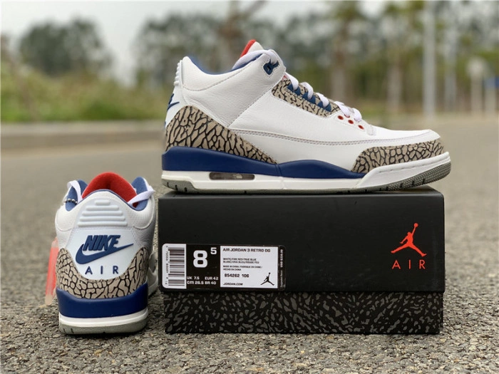 AIR JORDAN 3 RETRO TRUE BLUE NIKE AIR FIRST LOOK 854262-106