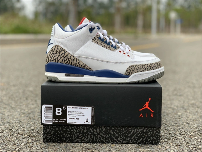 AIR JORDAN 3 RETRO TRUE BLUE NIKE AIR FIRST LOOK 854262-106