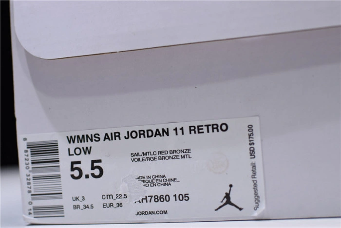 AIR Jordan 11 Retro 'Rose Gold' Womens AH7860-105