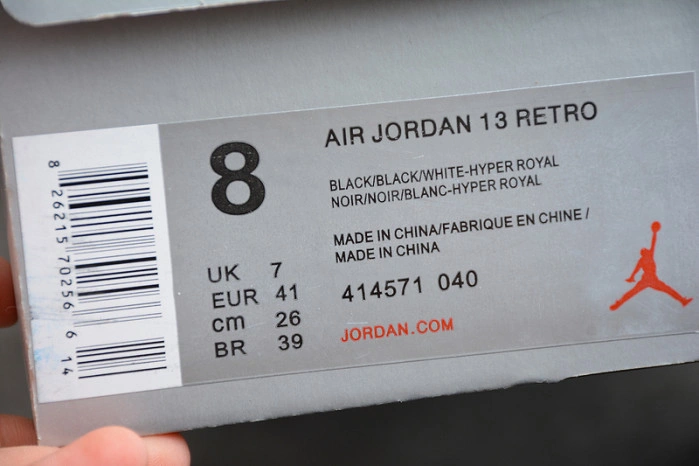 AIR Jordan 13 Retro Black Hyper Royal 414571-040
