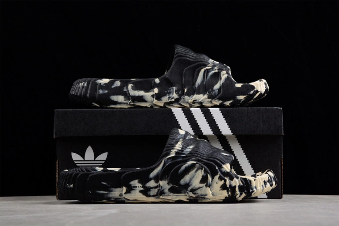 Adidas Adilette 22 Slides Black Grey GX6947