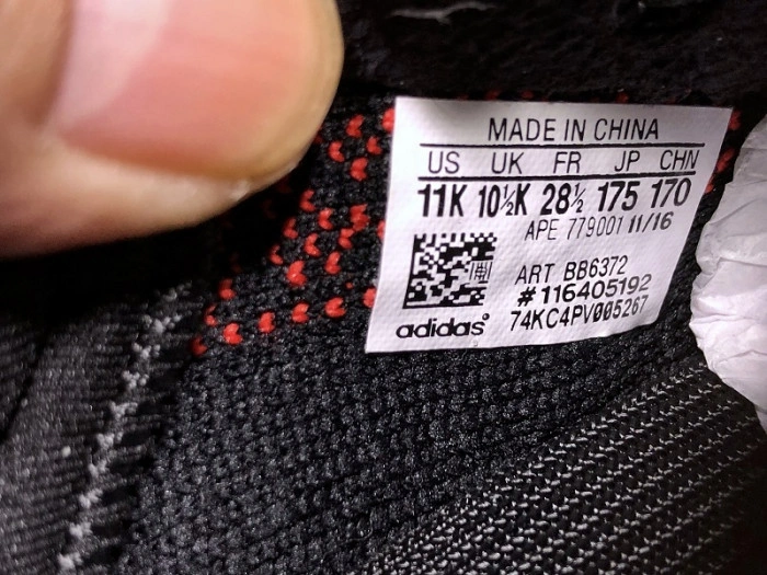 Adidas Yeezy Boost 350 V2 Infant Black Red  BB6372 Kids