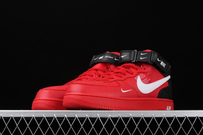 Air Force 1 Mid Utility University Red  804609-605