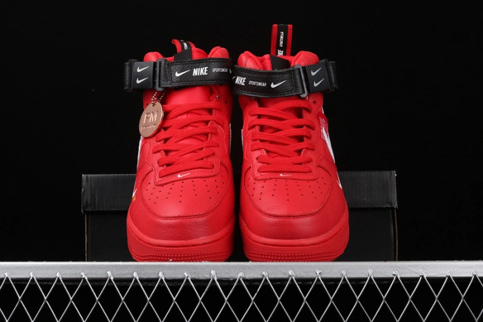 Air Force 1 Mid Utility University Red  804609-605
