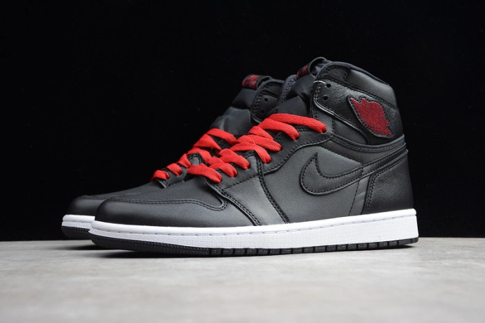 Air Jordan 1 Black Satin Gym Red 555088-060