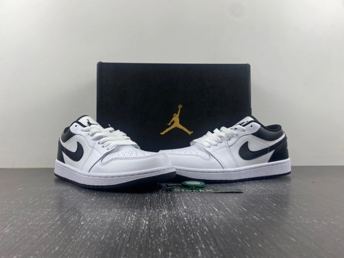 Air Jordan 1 Low white and black  553558-132