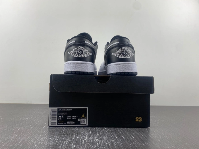 Air Jordan 1 Low white and black  553558-132