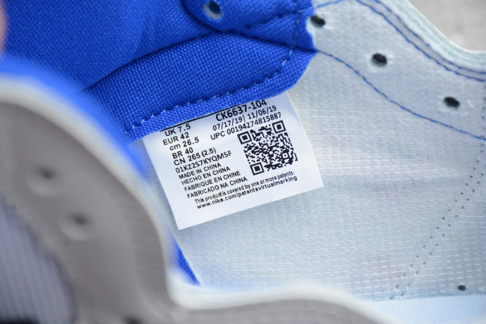 Air Jordan 1 Retro High Zoom White Racer Blue  CK6637-104