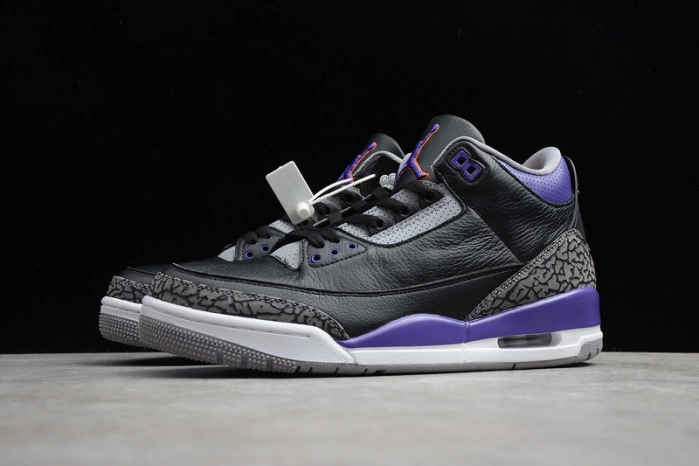 Air Jordan 3 Retro Black Court Purple CT8532-050