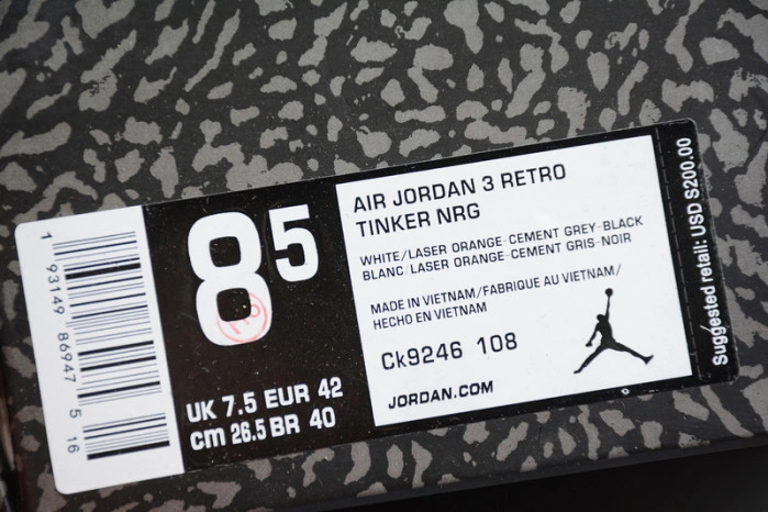 Air Jordan 3 Retro Laser Orange (W) CK9246-108