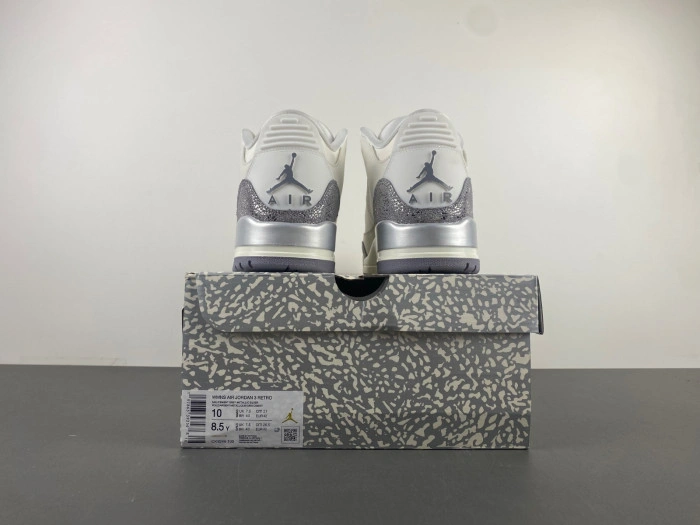 Air Jordan 3 “Sail Metallic Silver”    CK9246-100